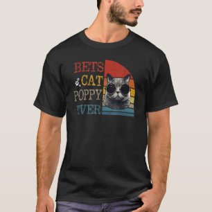 Herren Vintage Bestes Katze Mohnblume Aller Katz T-Shirt