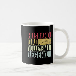 Herren Vintage Ehemann Vater Volleyball Legende Lu Kaffeetasse