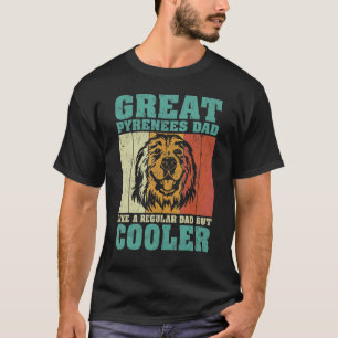 Herren Vintage Great Pyrenees Papa wie ein normale T-Shirt