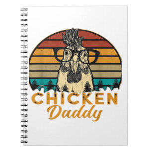 Herren Vintage Hühner Daddy Huhn Vater Farm Notizblock