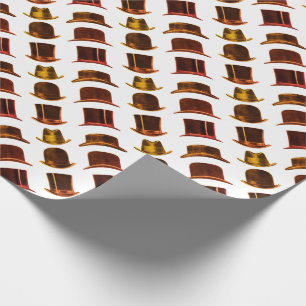 Herren Vintage Hüte Muster Geschenkpapier