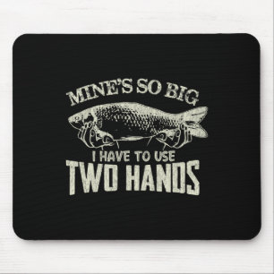 Herren Vintage Minen So groß, dass ich zwei Hände  Mousepad
