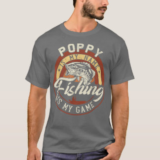 Herren Vintage Mohn Mein Name ist Angelspiel Gesch T-Shirt