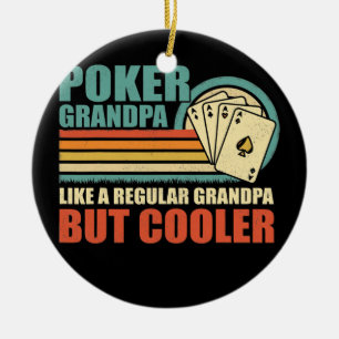 Herren Vintage Poker Opa wie ein normaler Opa Keramik Ornament