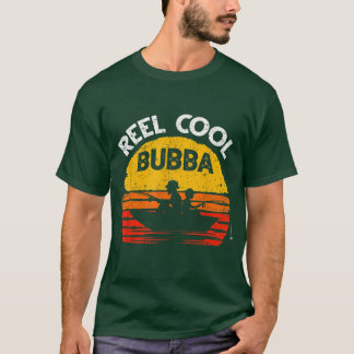 Herren Vintage Reel Cool Bubba Fisch AngelnVäter D T-Shirt
