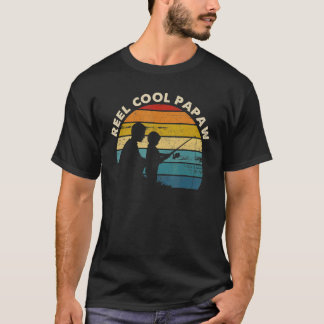 Herren Vintage Reel Cool Papaw Angeln Vatertag T-Shirt