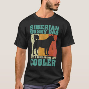 Herren Vintage Sibirischer Husky Papa wie ein norm T-Shirt