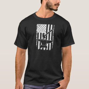 Herren Vintage US-Flagge Patriotischer Amerikanisc T-Shirt