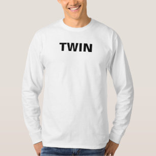 Herren Weiße Twin Logo Langarmshirt T-Shirt