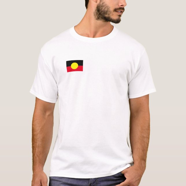 Herren White Aboriginal Flag Shirt (Vorderseite)