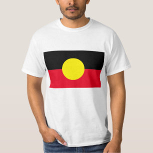 Herren White Aboriginal Flag Shirt