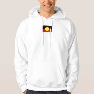 Herren White Aborigine-Flagge Hoodie