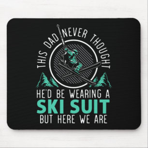 Herren Winter Skifahren Skifahrer Berg  Mousepad