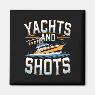Herren Yachten und Schüsse nautische Party-Stimmun Magnet