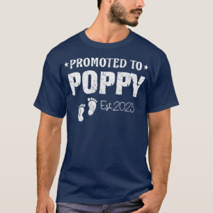 Herren zum Mohn befördert Est 2023 Schwangerschaft T-Shirt