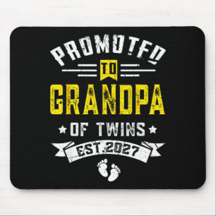 Herren zum Opa von Zwillingen befördert geschätzt Mousepad