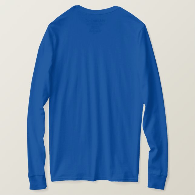 Herrenbekleidung Besticktes Langarmshirt (Design Rückseite)