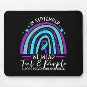 Herrenbekleidung Teal Lila Suizidpräventionsbewuss Mousepad