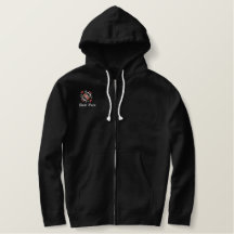 Herrenbesticktes Basic Zip Hoodie