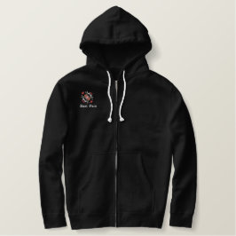 Herrenbesticktes Basic Zip Hoodie Bestickter Hoodie