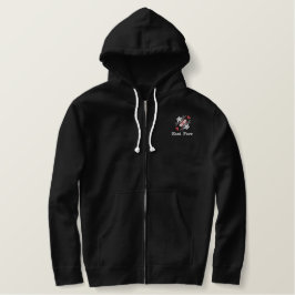 Herrenbesticktes Basic Zip Hoodie Bestickter Hoodie