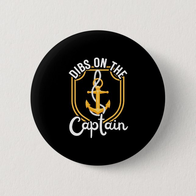Herrenbootseigner beansprucht den Kapitän Button (Vorderseite)