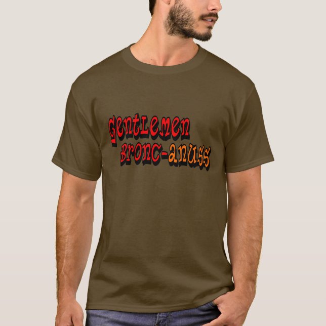 Herrenbronc--anusswilde Pferde T-Shirt (Vorderseite)