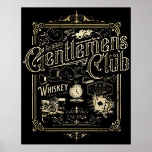 Herrenclub Retro Poster