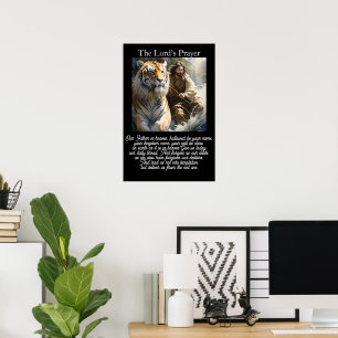 Herrengebet-Tiger-Torrent-Triumph-Kunstwerk Poster
