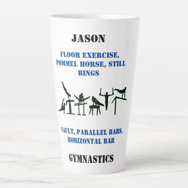 Herrengymnastik Latte Tasse (Vorderseite)