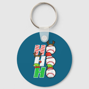 Herrenhemd Weihnachten Baseball Ho Ho Ho Schlüsselanhänger