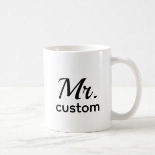 Herrenpersonalname Tasse – Klassisch Minimali