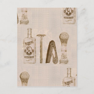 Herrenrasur Postkarte