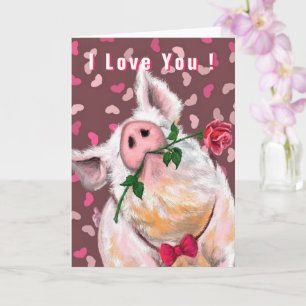 Herrenschwein lustige Valentinstagskarte Karte