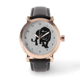 Herrenuhr mit Löwe Armbanduhr