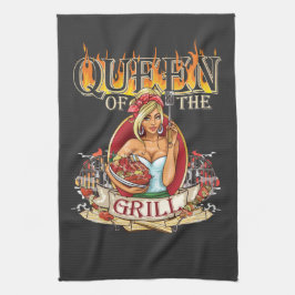 Herrin des Grills für Frauen, die Liebe zum Grille Geschirrtuch
