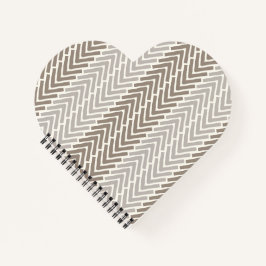 Herringbone Chic Taupe Gray Notizbuch