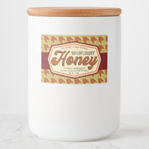 Herringbone Honey Jar und Mead Wine Bottle Labels