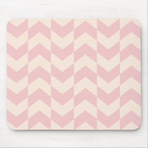 Herringbone-Muster Blush Pink Mousepad