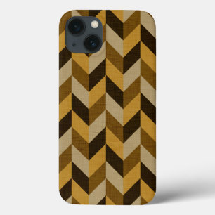 Herringbone-Muster in golden & braun Case-Mate iPhone Hülle