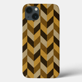 Herringbone-Muster in golden & braun Case-Mate iPhone Hülle