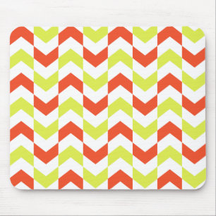 Herringbone Muster Red&Green Mousepad