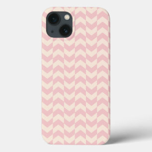 Herringbone-Muster, rosa iPad-Gehäuse iPhone 13 Hülle