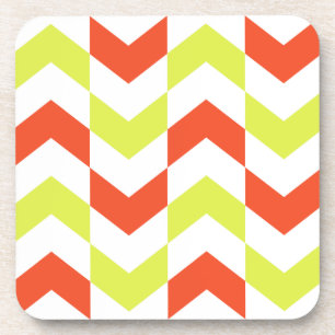 Herringbone-Muster Rot- und Grüne Untersetzer