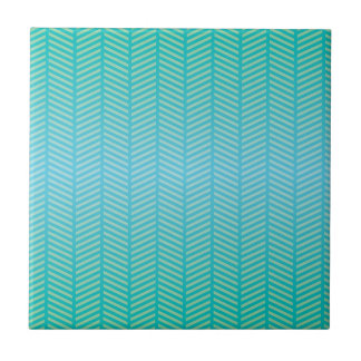 Herringbone Turquoise Blue Fliese
