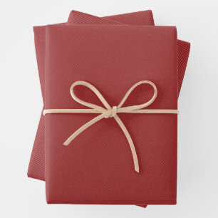 Herringbone tweed Effekt klassische rote Weihnacht Geschenkpapier Set