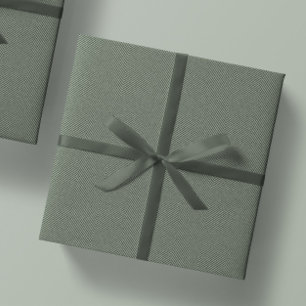 Herringbone Tweed Klassischer Salbei Geschenkpapier