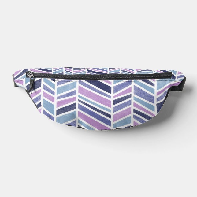 Herringbone, Zickzack, Marine, Rosa, Blau Bauchtasche (Ablage )