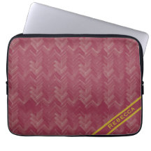 Herringbone Zickzack Pattern Luxury Red Personal