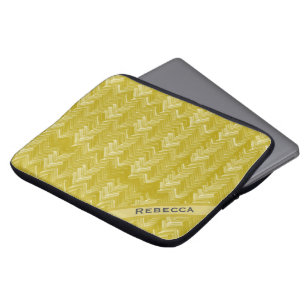 Herringbone Zickzack Vintag Gold Personal Laptopschutzhülle